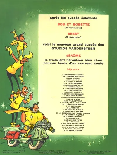 Verso de l'album Jérôme Tome 35 Le biplan fantôme