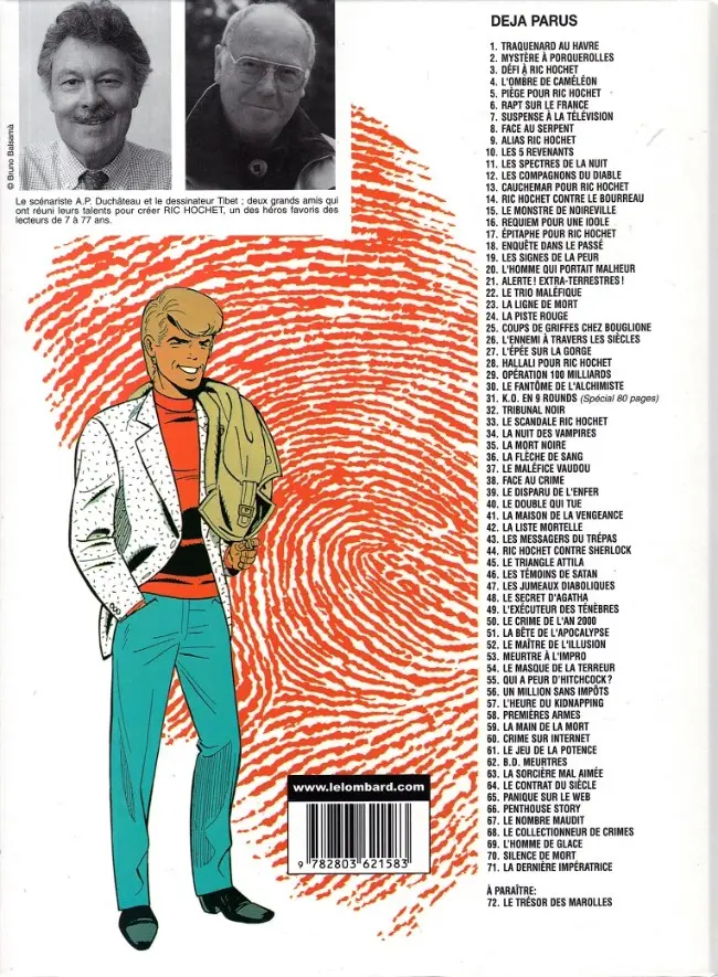 Verso de l'album Ric Hochet Tome 71 La dernière impératrice