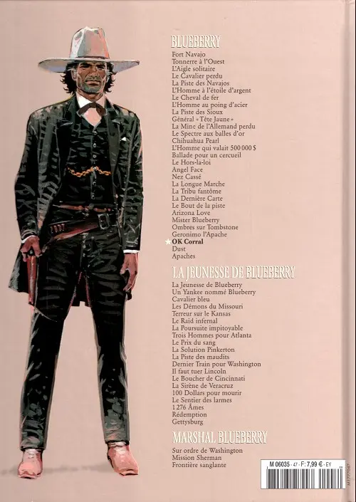 Verso de l'album Blueberry La Collection Tome 27 OK Corral