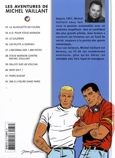 Verso de l'album Michel Vaillant La Collection Tome 33 La silhouette en colère