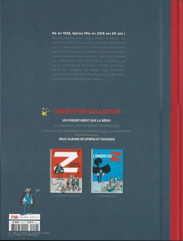 Verso de l'album Spirou et Fantasio Tome 1 Deux aventures sous le signe du Z