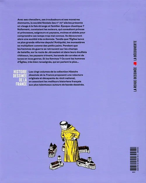 Verso de l'album Histoire dessinée de la France Tome 6 Chevaliers, moines et paysans - De Cluny à la Première croisade