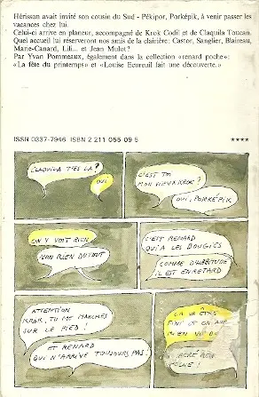 Verso de l'album Claquita, krok et porképik
