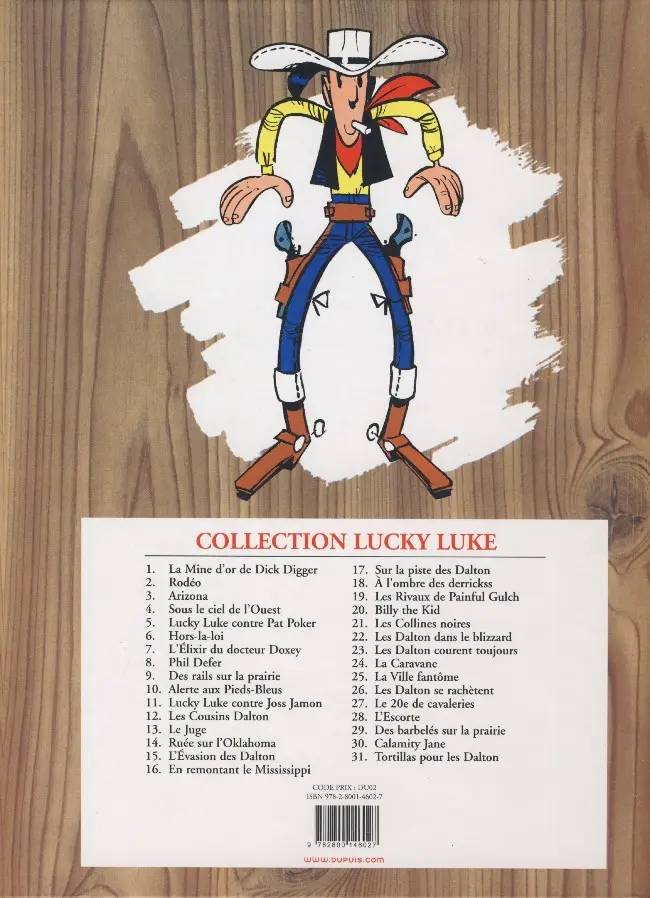 Verso de l'album Lucky Luke Tome 31 Tortillas pour les Dalton