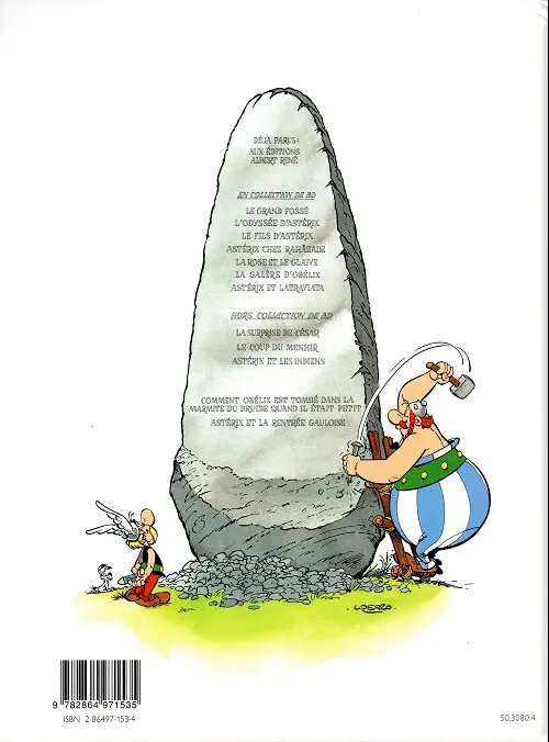 Verso de l'album Astérix Tome 32 Astérix et la rentrée gauloise