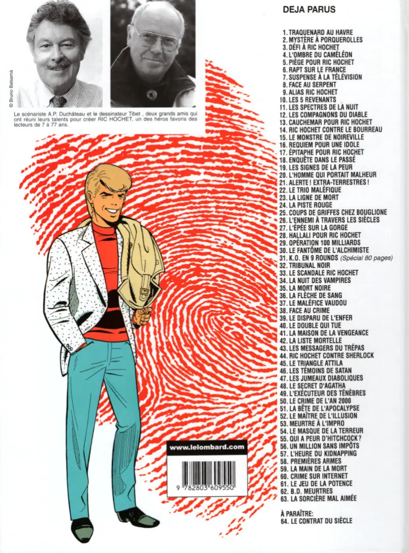 Verso de l'album Ric Hochet Tome 50 Le crime de l'an 2000