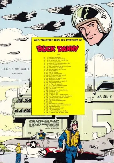 Verso de l'album Buck Danny Tome 23 Mission vers la vallée perdue