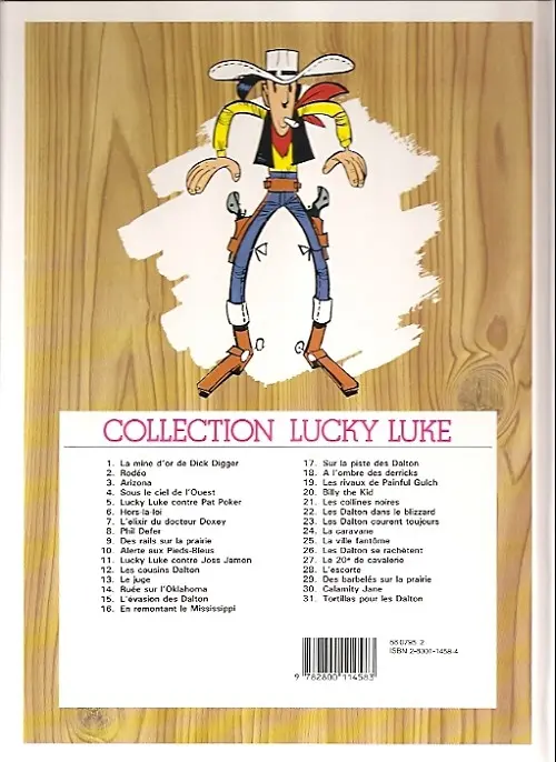 Verso de l'album Lucky Luke Tome 18 À l'ombre des derricks