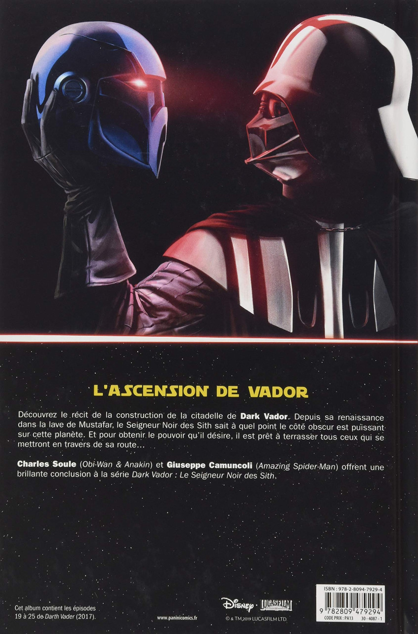 Verso de l'album Star Wars - Dark Vador : Le Seigneur noir des Sith Tome 4 La Forteresse de Vador