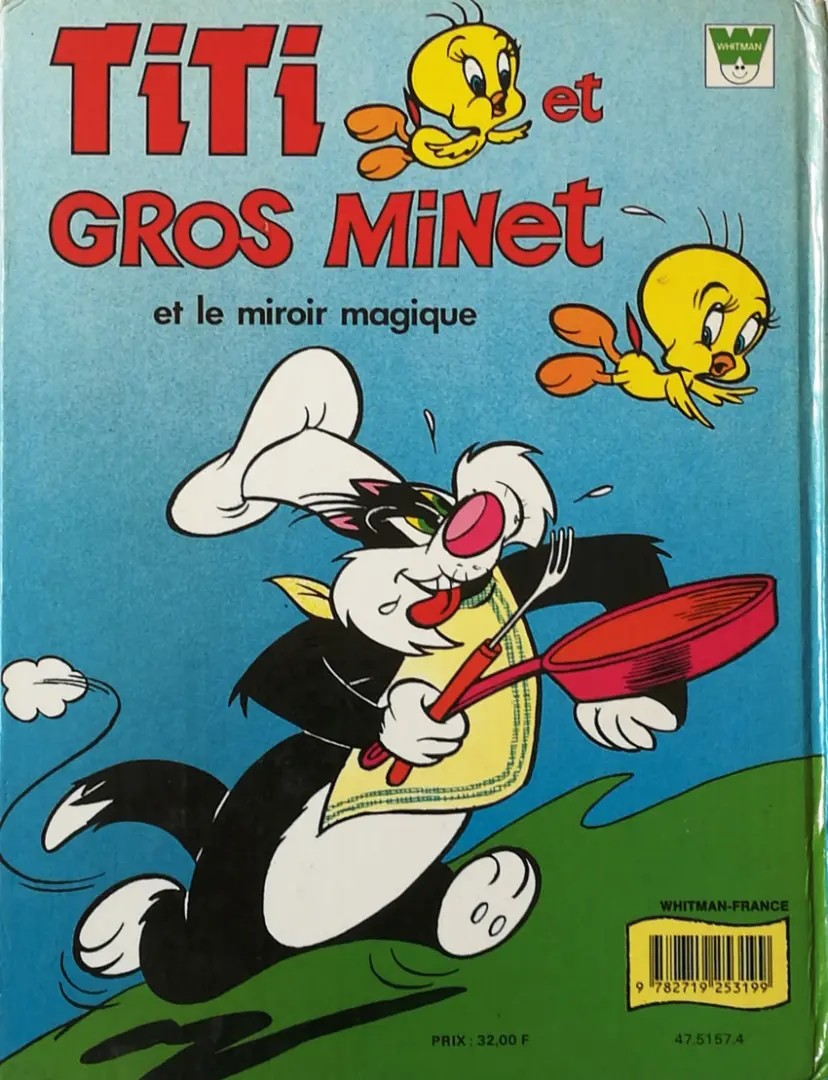 Verso de l'album Titi Titi et gros minet et le miroire magique