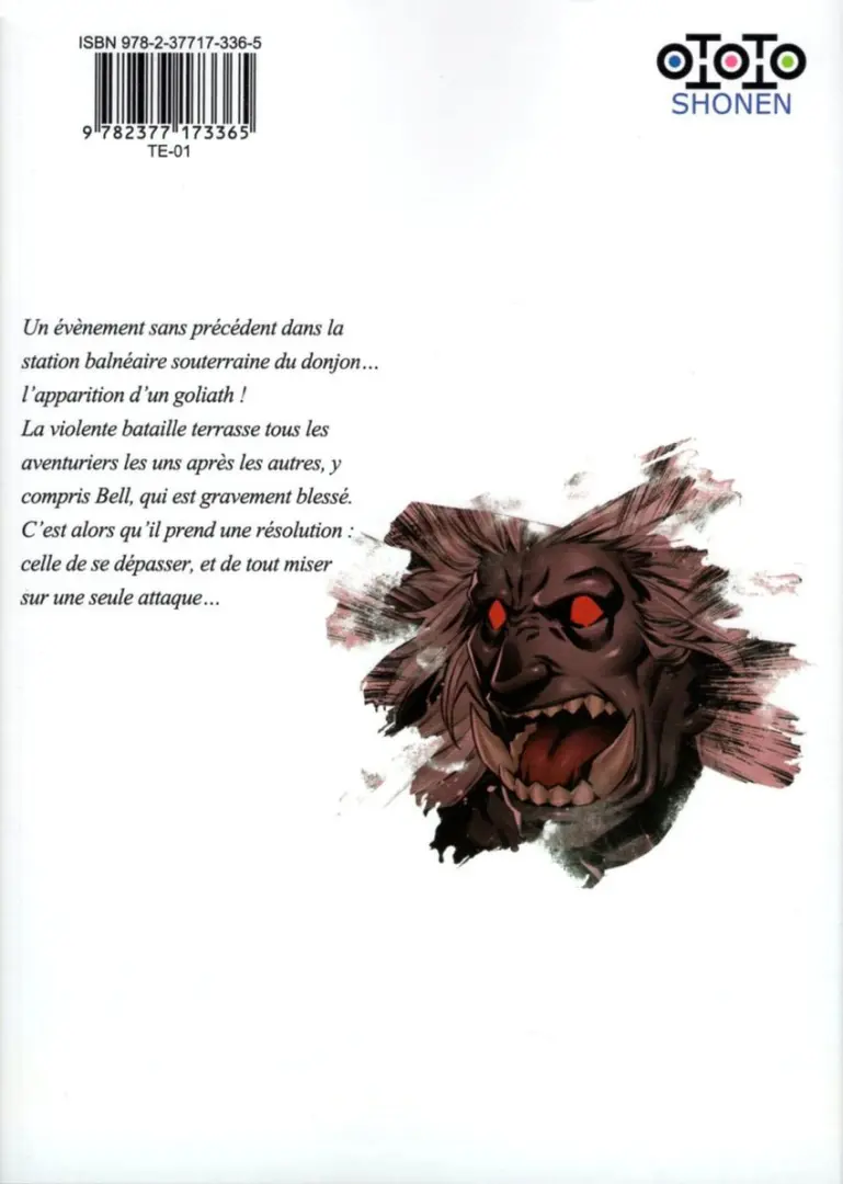 Verso de l'album Dan Machi - La Légende des Familias 10