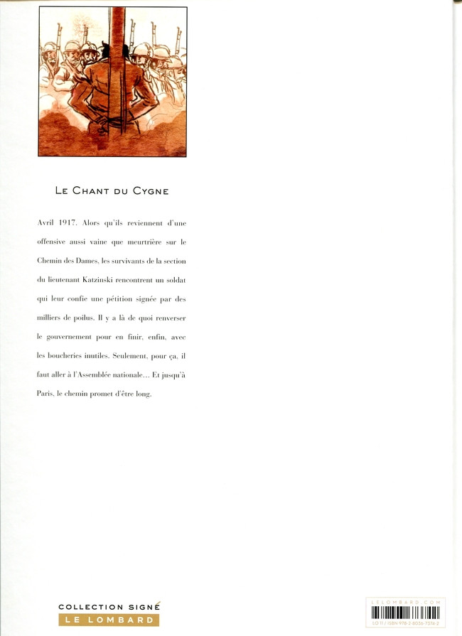 Verso de l'album Le Chant du cygne