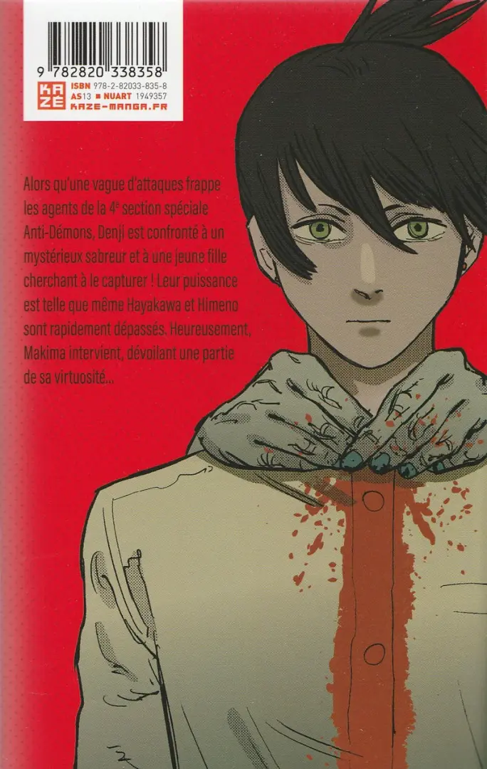 Verso de l'album Chainsaw Man 4 Puissant est le flingue