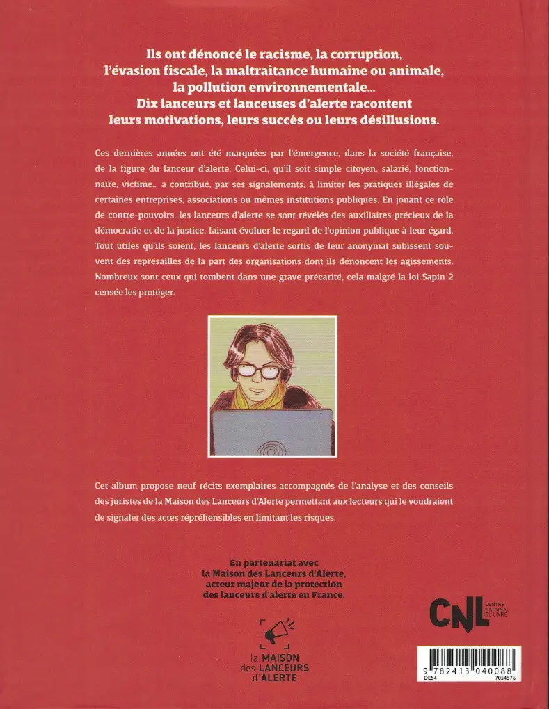 Verso de l'album Lanceurs d'alerte