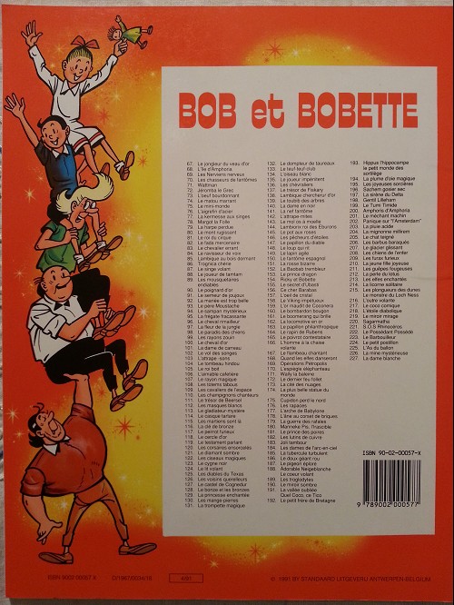 Verso de l'album Bob et Bobette Tome 70 Les chasseurs de fantômes