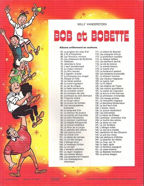 Verso de l'album Bob et Bobette Tome 105 Le roi boit