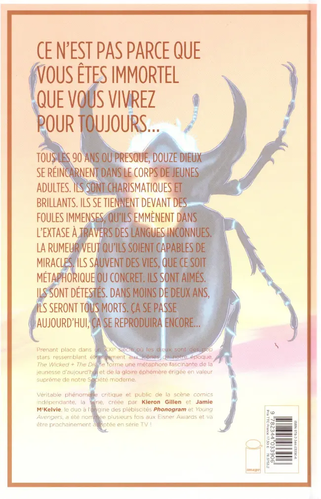 Verso de l'album The Wicked + The Divine Tome 5 Phase impériale 1/2