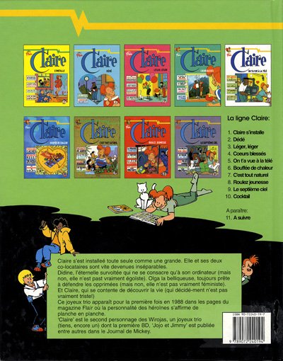 Verso de l'album Claire Tome 10 À nous !