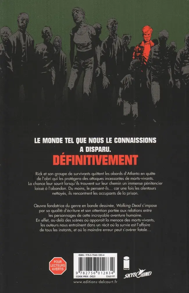 Verso de l'album Walking Dead Tome 3 Sains et saufs ?