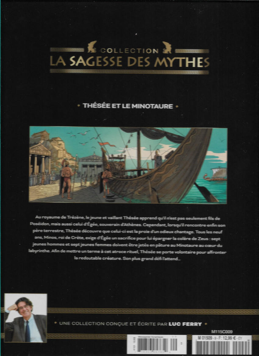 Verso de l'album La sagesse des Mythes - La collection 19 Thésée et Le Minotaure