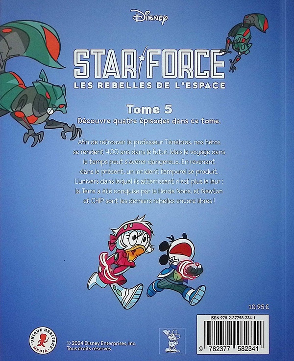 Verso de l'album Star force - Les rebelles de l'espace Tome 5 Perdus dans l'espace-temps