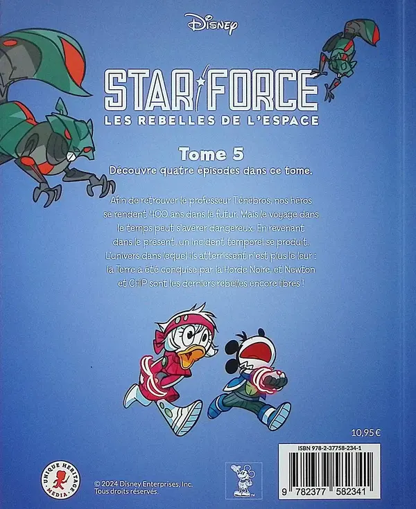 Verso de l'album Star force - Les rebelles de l'espace Tome 5 Perdus dans l'espace-temps