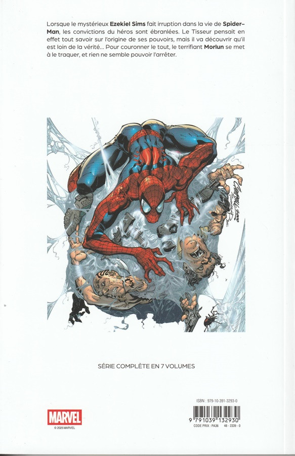 Verso de l'album Spider-Man Tome 1 Confrontation