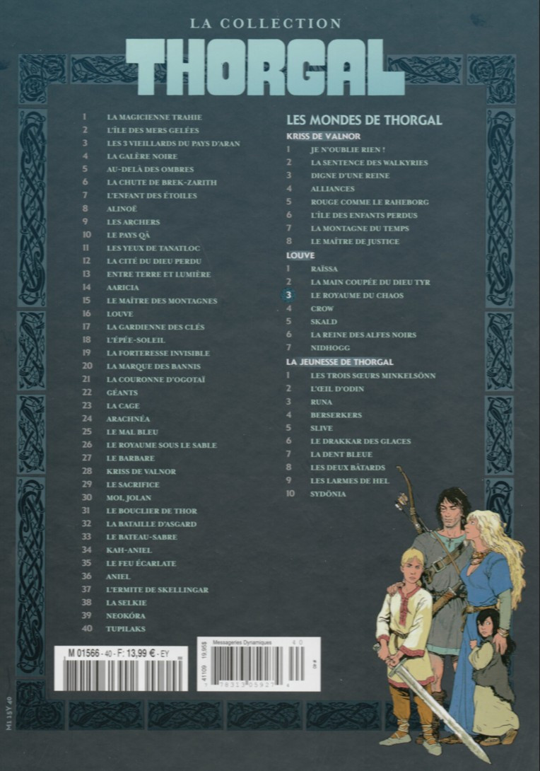 Verso de l'album Les mondes de Thorgal - Louve Tome 3 Le royaume du chaos