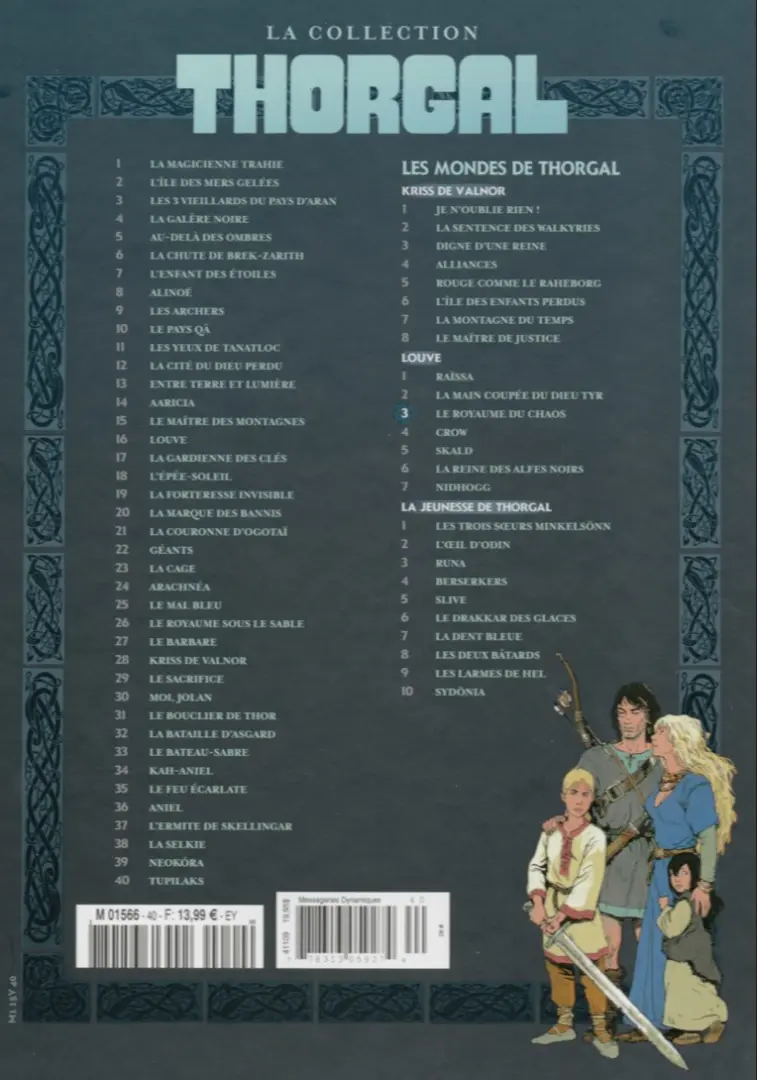 Verso de l'album Thorgal - La collection Tome 40 Le royaume du chaos
