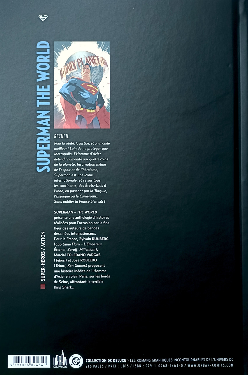 Verso de l'album Superman : The World
