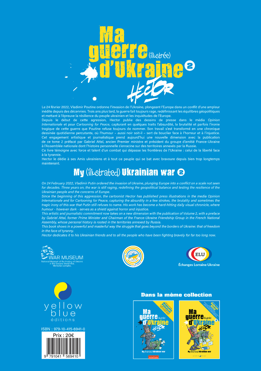 Verso de l'album Ma guerre (illustrée) d'Ukraine Tome 2