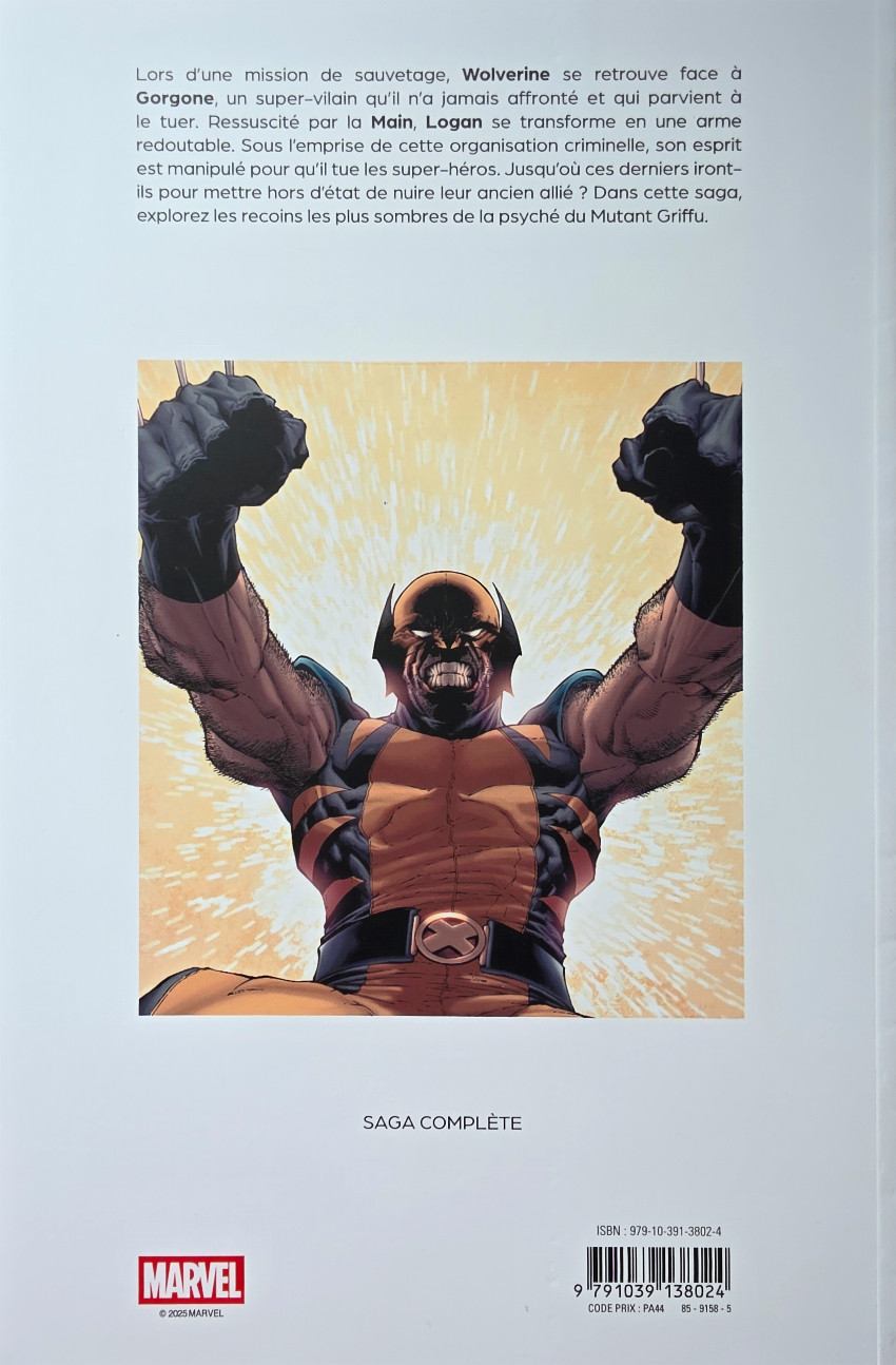 Verso de l'album Wolverine - Ennemi d'état