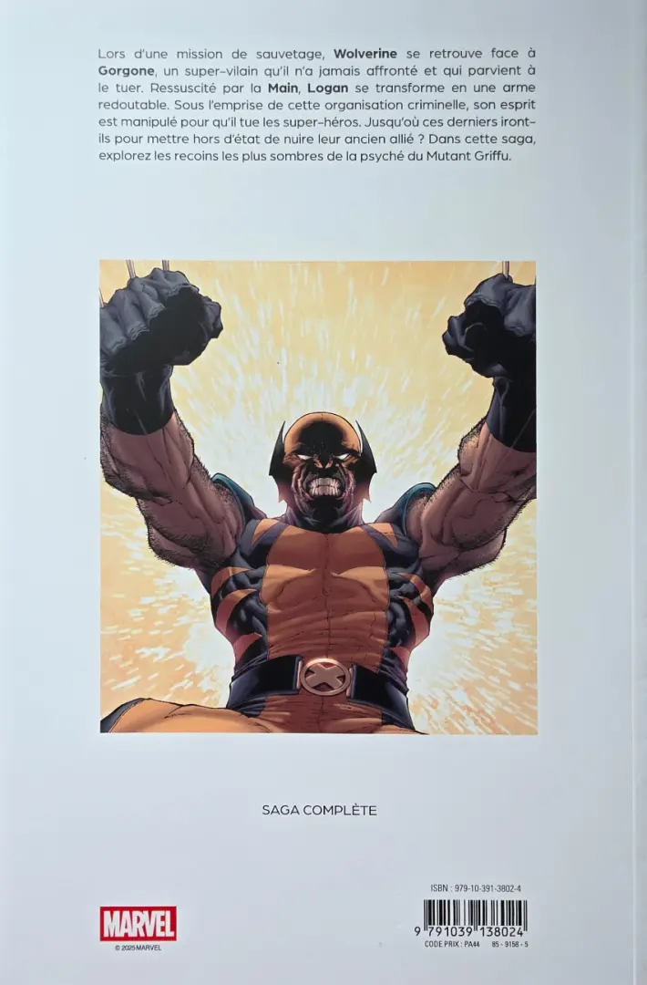Verso de l'album Wolverine - Ennemi d'état