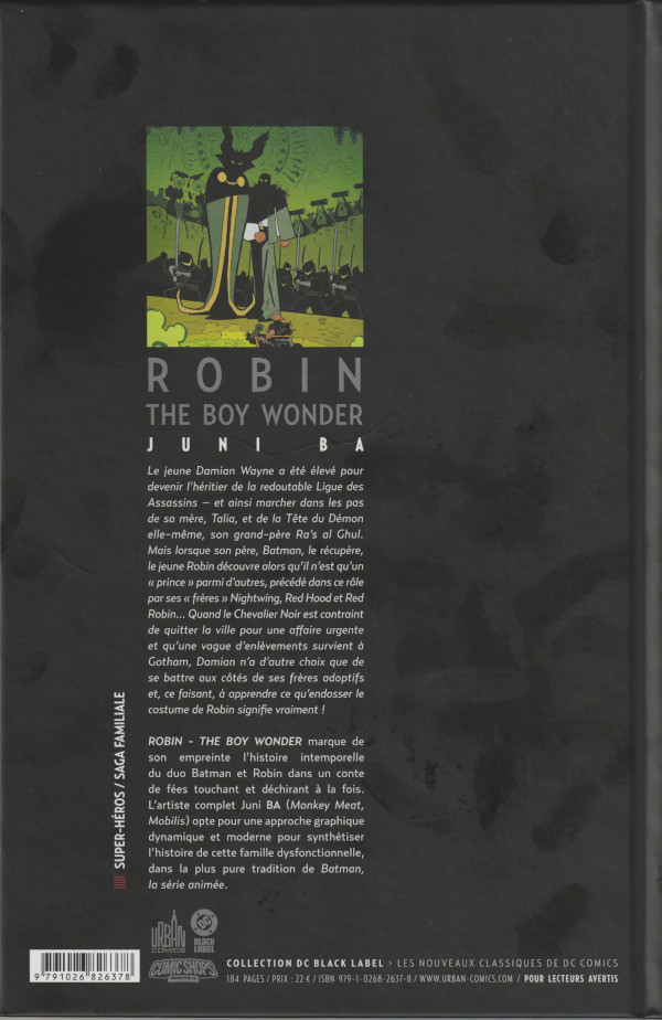 Verso de l'album Robin, The Boy Wonder