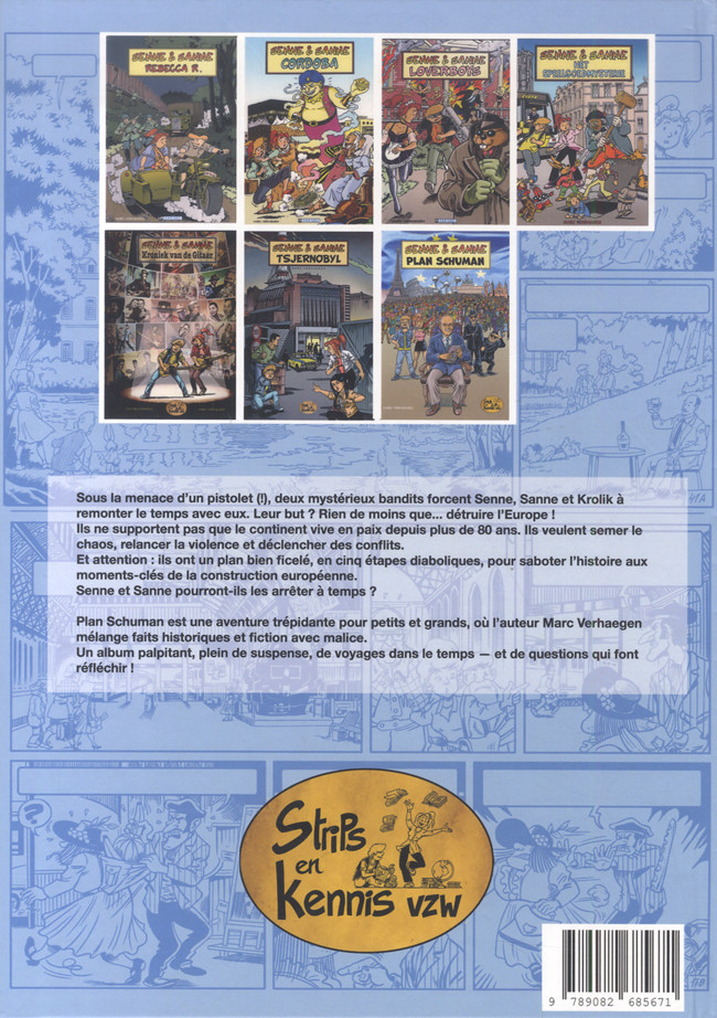 Verso de l'album Senne & Sanne 1 Plan Schuman