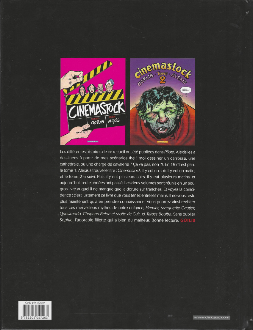 Verso de l'album Cinémastock L'Intégrale