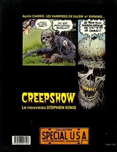 Verso de l'album Creepshow