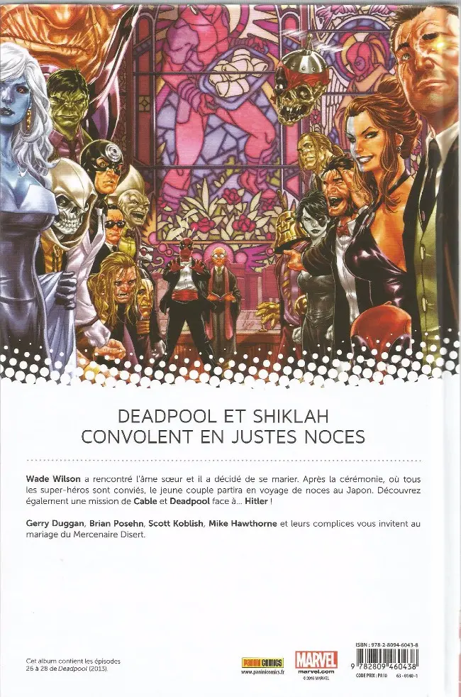 Verso de l'album Deadpool Tome 5 Le Mariage de Deadpool