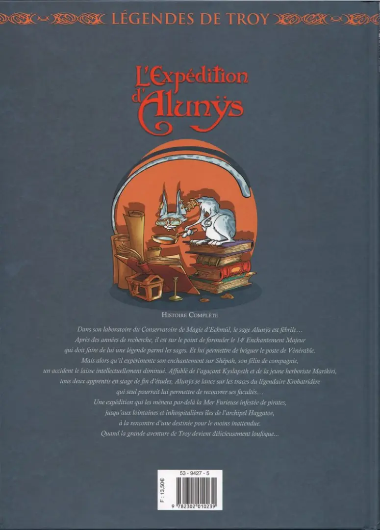 Verso de l'album L'Expédition d'Alunÿs