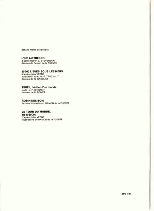 Verso de l'album La Flèche noire