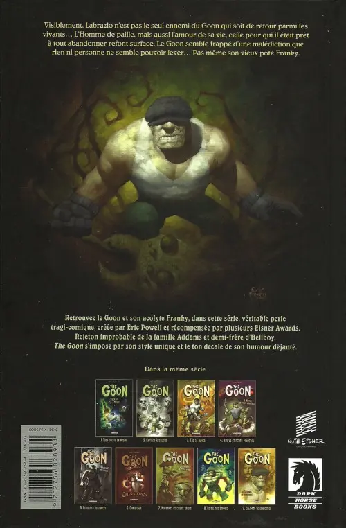 Verso de l'album The Goon Tome 9 Calamité de conscience