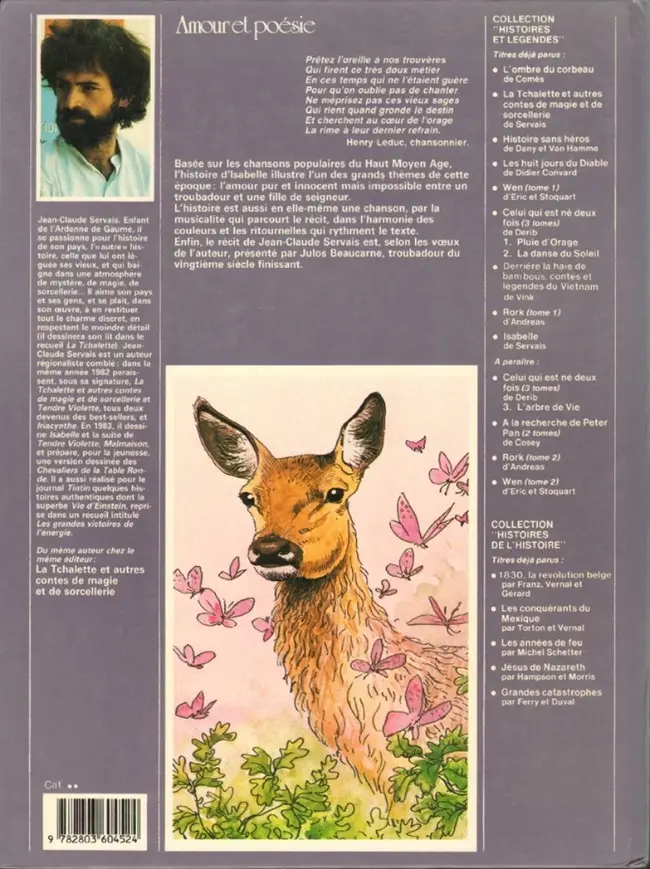 Verso de l'album Isabelle