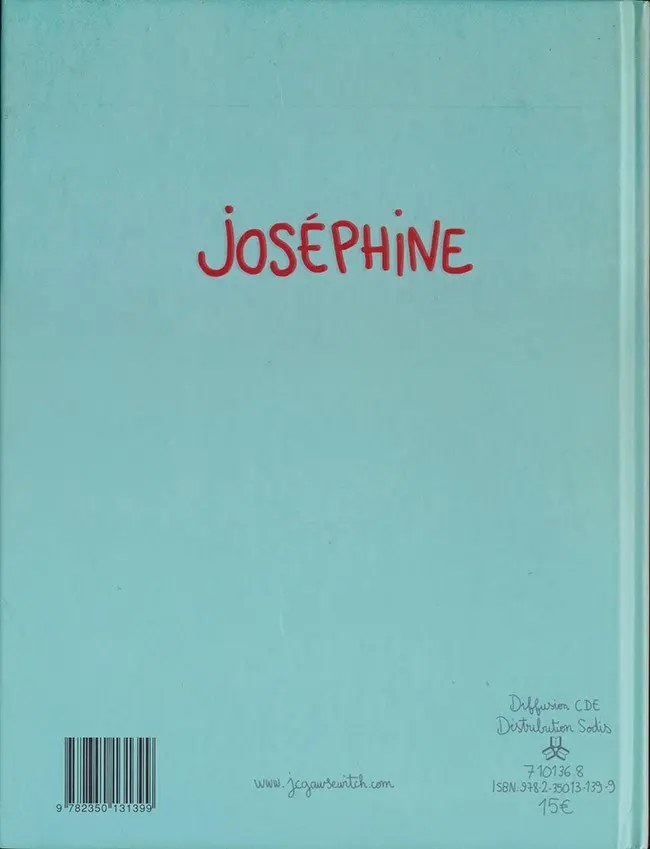 Verso de l'album Joséphine Tome 1
