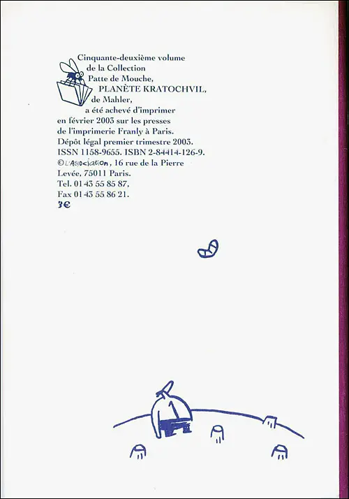 Verso de l'album Kratochvil Tome 3 Planète Kratochvil