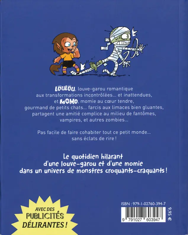 Verso de l'album Loulou et Momo Tome 1 Même pas peur !
