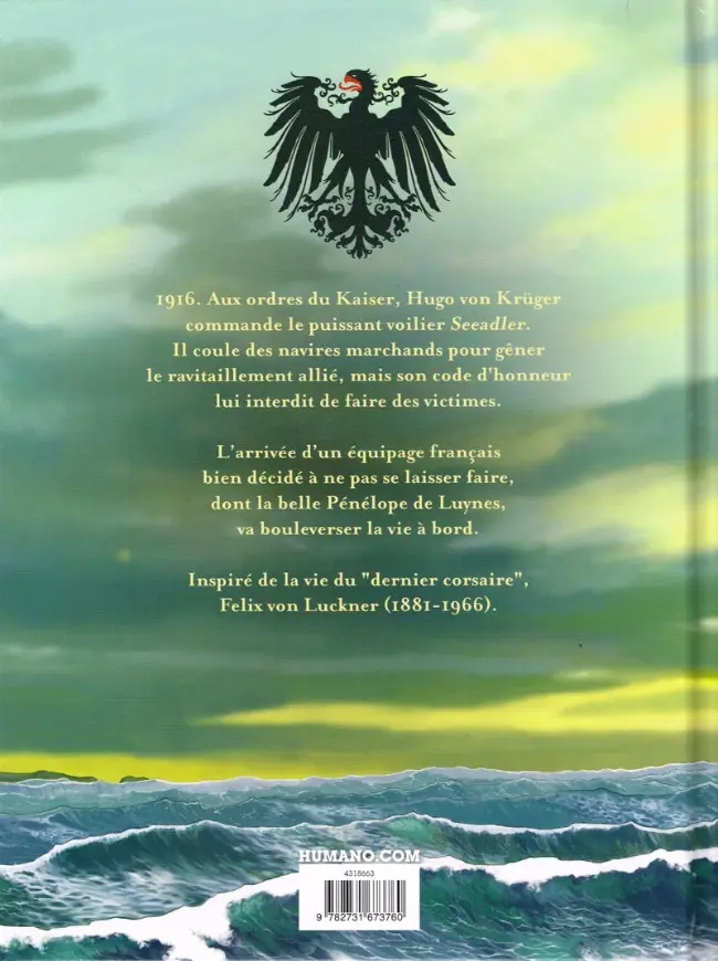 Verso de l'album L'Aigle des mers Tome 1/2 Atlantique 1916