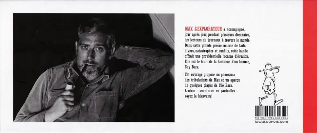Verso de l'album Max l'explorateur