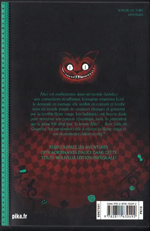 Verso de l'album Alice au Pays des Merveilles L'Intégrale