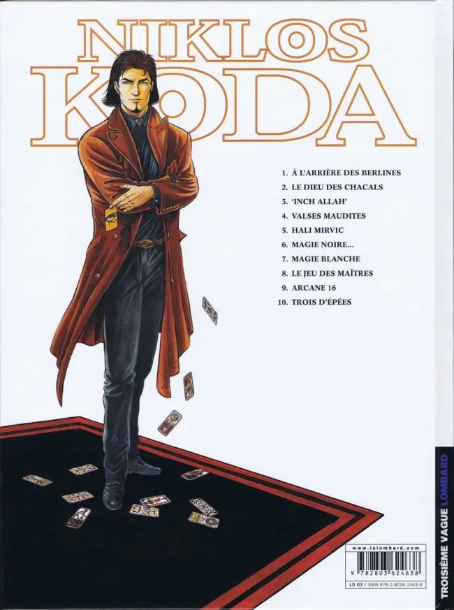 Verso de l'album Niklos Koda Tome 10 Trois d'épées