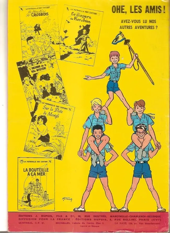 Verso de l'album La Patrouille des Castors Tome 6 Le Trophée de Rochecombe